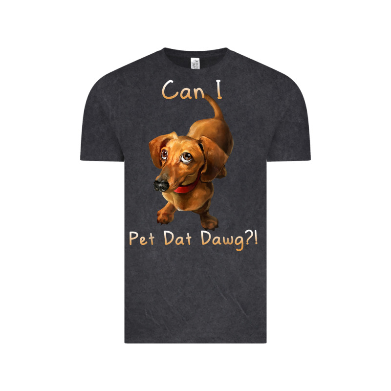 Can I Pet Dat Dawg Funny Dog Dachshund Lover Doxie Gift T Shirt Vintage Tee by linhVisuals | Teevron