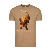 Vintage Coffee can i pet dat dawg funny dog dachshund lover doxie gift t shirt Vintage Tee - linhVisuals