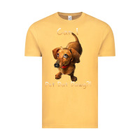 Vintage Mustard can i pet dat dawg funny dog dachshund lover doxie gift t shirt Vintage Tee - linhVisuals