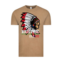 Vintage Coffee hustle 247 gang clothing native american men gift t shirt t shirt Vintage Tee - linhVisuals