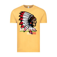Vintage Mustard hustle 247 gang clothing native american men gift t shirt t shirt Vintage Tee - linhVisuals