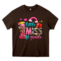Chocolate Brown little miss first grade Heavy Core Tee - NancyCooperArtShop