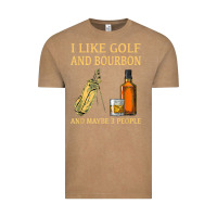 Vintage Coffee i like golf and bourbon and maybe 3 people t shirt Vintage Tee - linhVisuals