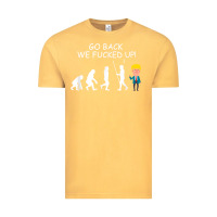 Vintage Mustard go back we fucked up funny anti trump 2020 election apparel t shirt Vintage Tee - linhVisuals