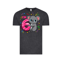 Vintage Black kids 6th birthday shirt for girls koala bear 6 years old t shirt Vintage Tee - linhVisuals
