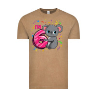 Vintage Coffee kids 6th birthday shirt for girls koala bear 6 years old t shirt Vintage Tee - linhVisuals