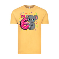 Vintage Mustard kids 6th birthday shirt for girls koala bear 6 years old t shirt Vintage Tee - linhVisuals