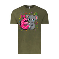 Vintage Olive kids 6th birthday shirt for girls koala bear 6 years old t shirt Vintage Tee - linhVisuals