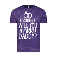 Cloud Purple kids mommy will you marry my daddy funny marriage proposal t shirt Vintage Tee - linhVisuals