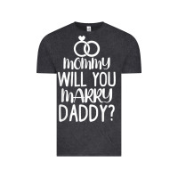 Vintage Black kids mommy will you marry my daddy funny marriage proposal t shirt Vintage Tee - linhVisuals