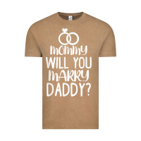Vintage Coffee kids mommy will you marry my daddy funny marriage proposal t shirt Vintage Tee - linhVisuals