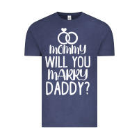 Vintage Denim kids mommy will you marry my daddy funny marriage proposal t shirt Vintage Tee - linhVisuals