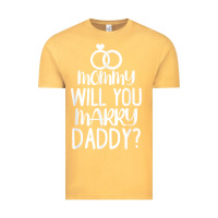 Vintage Mustard kids mommy will you marry my daddy funny marriage proposal t shirt Vintage Tee - linhVisuals