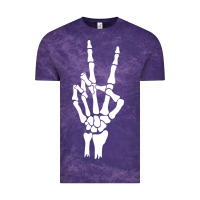 Cloud Purple skeleton peace Vintage Tee - linhVisuals