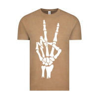 Vintage Coffee skeleton peace Vintage Tee - linhVisuals
