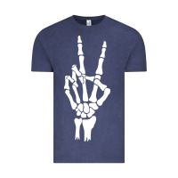 Vintage Denim skeleton peace Vintage Tee - linhVisuals