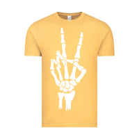 Vintage Mustard skeleton peace Vintage Tee - linhVisuals