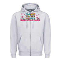 Heather Grey best teacher ever libbey glass Zipper Hoodie - BundleAndBundleShop