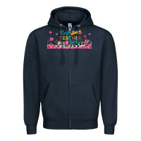 Navy best teacher ever libbey glass Zipper Hoodie - BundleAndBundleShop