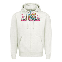 Oatmeal Heather best teacher ever libbey glass Zipper Hoodie - BundleAndBundleShop