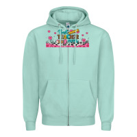 Seafoam best teacher ever libbey glass Zipper Hoodie - BundleAndBundleShop