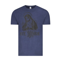 Vintage Denim ave maria schubert latin mass blessed mother hail mary lady t shirt Vintage Tee - linhVisuals