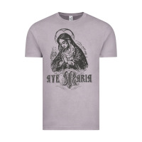 Vintage Zinc ave maria schubert latin mass blessed mother hail mary lady t shirt Vintage Tee - linhVisuals