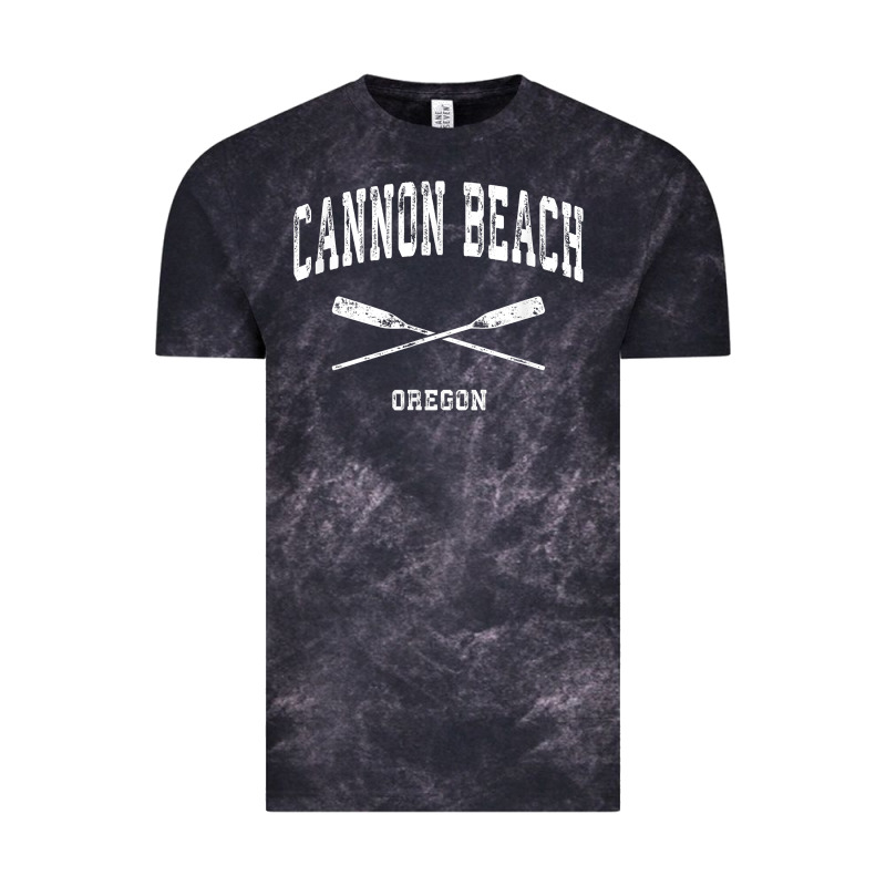 Cannon Beach Oregon Vintage Nautical Crossed Oars T Shirt Vintage Tee by linhVisuals | Teevron