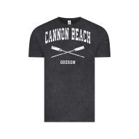 Vintage Black cannon beach oregon vintage nautical crossed oars t shirt Vintage Tee - linhVisuals