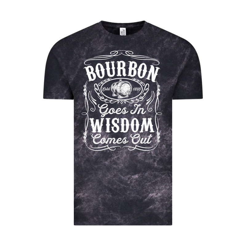Bourbon Goes In Wisdom Comes Out Funny Whiskey Lover Gift Premium T Sh Vintage Tee by linhVisuals | Teevron