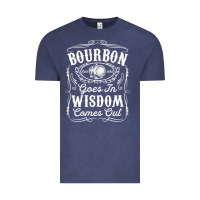 Vintage Denim bourbon goes in wisdom comes out funny whiskey lover gift premium t sh Vintage Tee - linhVisuals