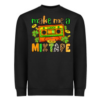 Black Make me a mixtape St. Patrick's Day Heavyweight Sweatshirt - OliviaCreatesArt