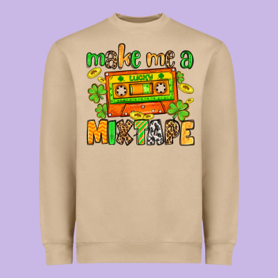 Make Me A Mixtape St. Patrick's Day Heavyweight Sweatshirt Designed By Oliviacreatesart