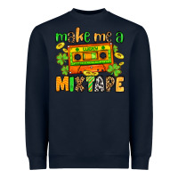 Navy Make me a mixtape St. Patrick's Day Heavyweight Sweatshirt - OliviaCreatesArt
