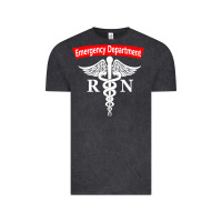 Emergency Department Nursing Er Registered Nurse Rn Caduceus Raglan Ba Vintage Tee | Teevron