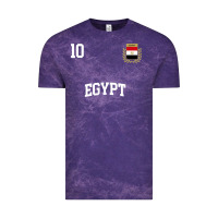 Cloud Purple egypt team sports number 10 soccer egyptian flag t shirt Vintage Tee - linhVisuals