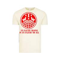 Iww Injury One Is Injury To All Front And Back Red Zip Hoodie Vintage Tee | Teevron