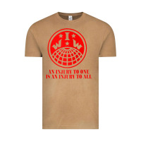 Vintage Camel iww injury one is injury to all front and back red zip hoodie Vintage Tee - linhVisuals