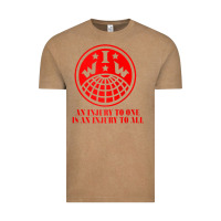 Vintage Coffee iww injury one is injury to all front and back red zip hoodie Vintage Tee - linhVisuals