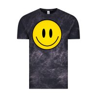 Cloud Black retro happy vibe smiley face happy face graphic sweatshirt Vintage Tee - linhVisuals