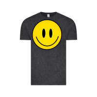 Vintage Black retro happy vibe smiley face happy face graphic sweatshirt Vintage Tee - linhVisuals