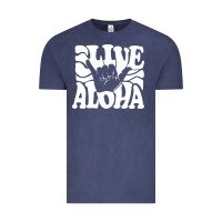Vintage Denim vintage live aloha state hawaiian islands shaka hawaii maui pullover h Vintage Tee - linhVisuals
