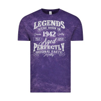 Cloud Purple legends were born in 1942 year of birth birthday t shirt Vintage Tee - linhVisuals