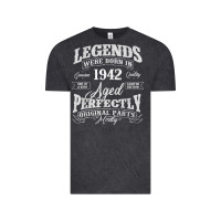 Vintage Black legends were born in 1942 year of birth birthday t shirt Vintage Tee - linhVisuals