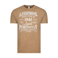 Vintage Coffee legends were born in 1942 year of birth birthday t shirt Vintage Tee - linhVisuals