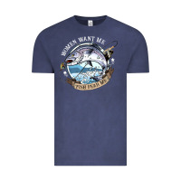 Vintage Denim funny women want me, fish fishing fear t shirt Vintage Tee - linhVisuals