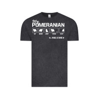 Vintage Black dog pomeranian cute dog puppy pet black paw Vintage Tee - linhVisuals