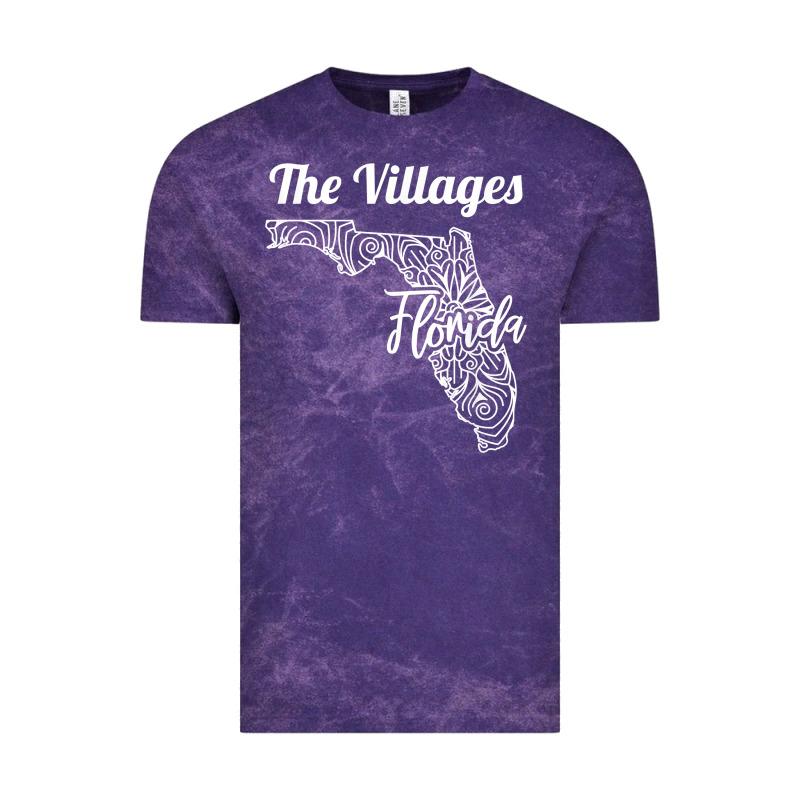 The Villages Fl   Florida City Mandala T Shirt Vintage Tee by linhVisuals | Teevron