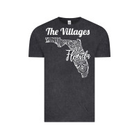 Vintage Black the villages fl   florida city mandala t shirt Vintage Tee - linhVisuals