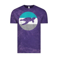Cloud Purple sea turtle retro gift for men or boys t shirt Vintage Tee - linhVisuals